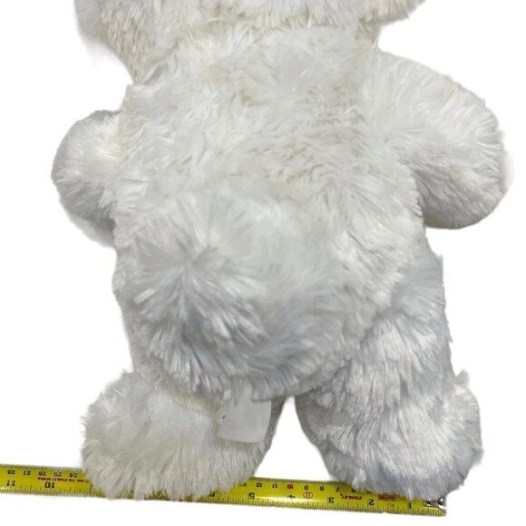 KELLYTOY 14" Plush Bear White Pink Heart Ribbon Cuddly Stuffed Animal Toy NEW - Picture 13 of 15
